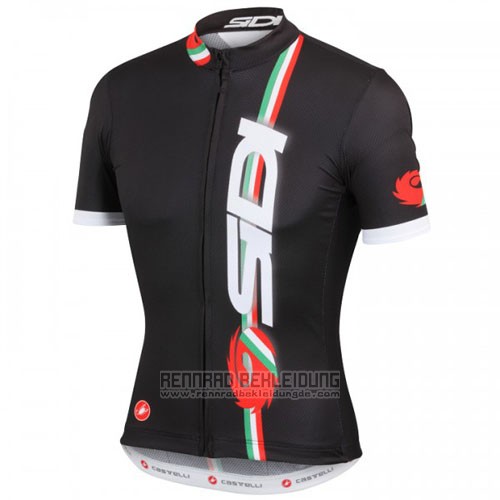 2014 Fahrradbekleidung Castelli SIDI Rot und Shwarz Trikot Kurzarm und Tragerhose